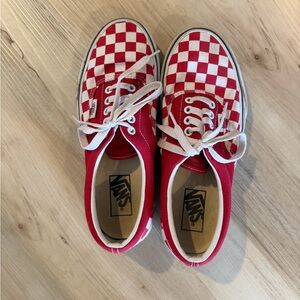 Vans Red Checkered Shoes